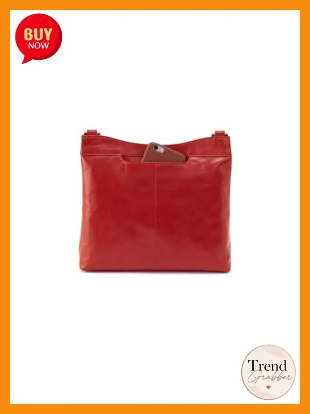 Leather Hobo Crossbody Bag with Adjustable Strap